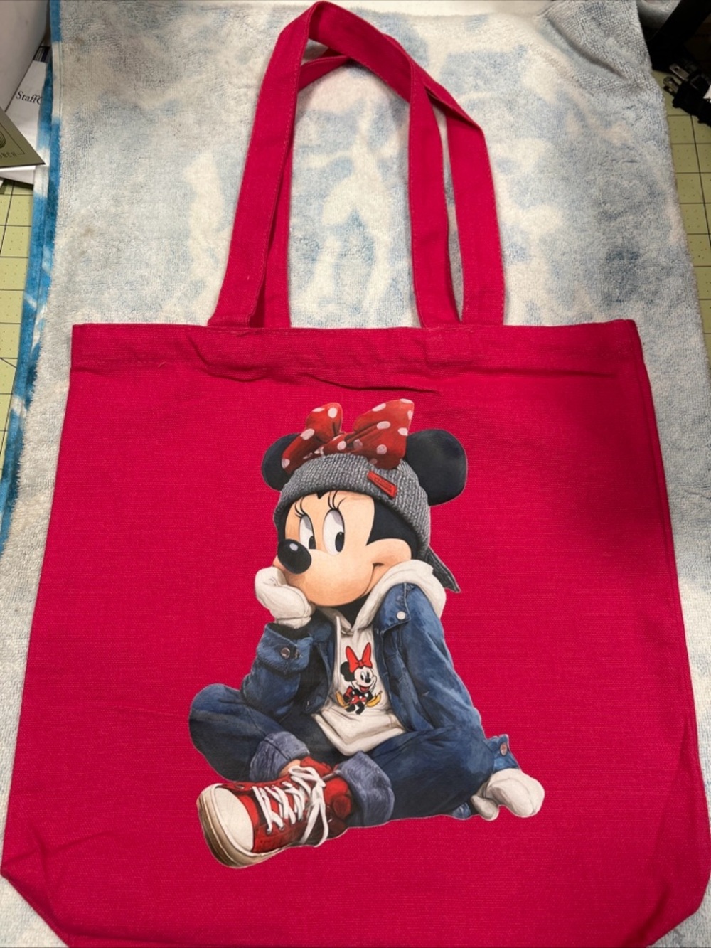 Minnie Mouse Red Canvas Tote Bag